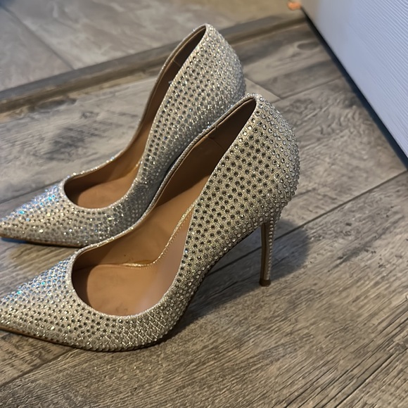 Steve Madden Daisie-rhinestone silver size 9 - Picture 3 of 4